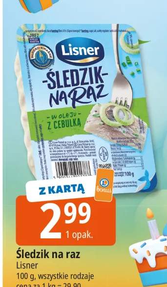 śledzik na raz