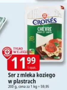 Ser z mleka koziego w plastrach