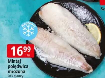 Mintaj polędwica mrożona 20% glazury