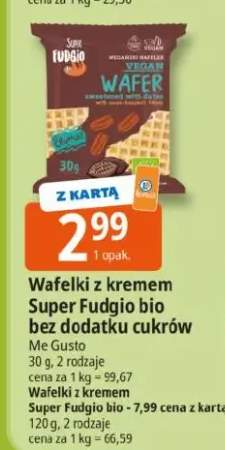 Wafelki z kremem Super Fudgio bio bez dodatku cukrów