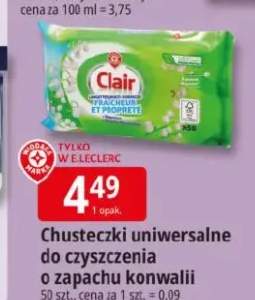 Chusteczki uniwersalne do czyszczenia o zapachu konwalii