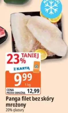 Panga filet bez skóry mrożony 20% glazury