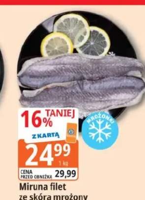 Miruna filet ze skóra mrożony bez glazury