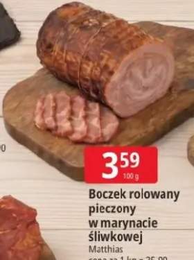 Boczek rolowany pieczony w marynacie śliwkowej