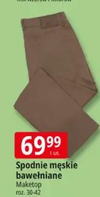 Spodnie męskie bawełniane
