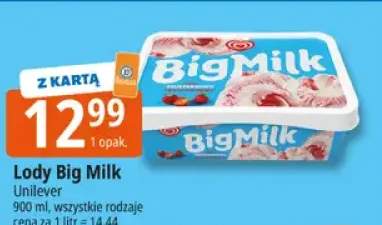 Lody Big Milk wszystkie rodzaje