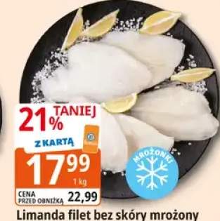 Limanda filet bez skóry mrożony 30% glazury