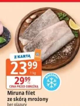 Miruna filet ze skórą mrożony bez glazury