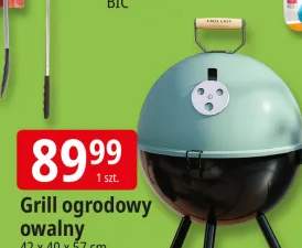 Grill ogrodowy owalny 42 x 40 x 57 cm