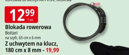 Blokada rowerowa z uchwytem na klucz, 180 cm x 8 mm