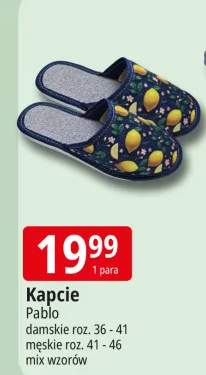 Kapcie Pablo damskie roz. 36 - 41 męskie roz. 41 - 46 mix wzorów