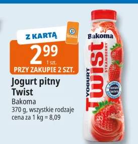 Jogurt pitny Twist strawberry