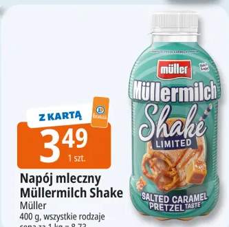 Napój mleczny Müllermilch Shake Limited Salted Caramel Pretzel Taste