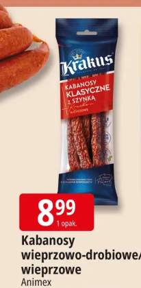 Kabanosy wieprzowo-drobiowe/wieprzowe