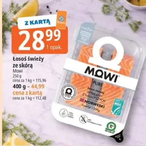 Łosoś świeży ze skórą Mowi