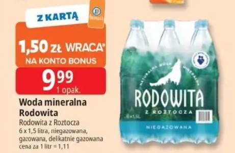 Woda mineralna Rodowita niegazowana