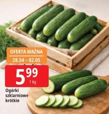 Ogórki szklarniowe krótkie