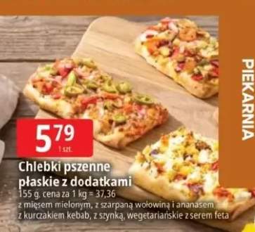 Chlebki pszenne płaskie wegetariańskie z serem feta