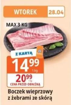 Boczek wieprzowy z żebrami ze skórą