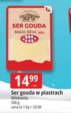 Ser gouda w plastrach Mlekovita