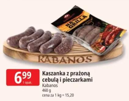 Kaszanka z prażoną cebulą i pieczarkami Kabanos