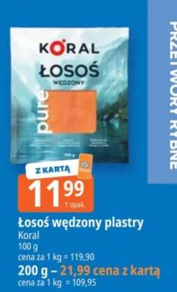 Łosoś wędzony plastry Koral