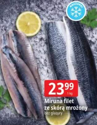 Miruna filet ze skórą mrożony bez glazury