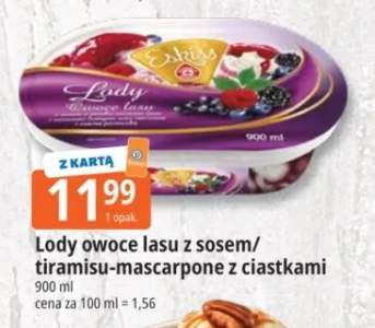 Lody owoce lasu z sosem Eskiss
