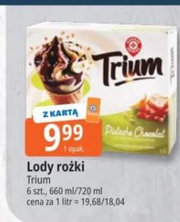 Lody rożki Trium Pistache Chocolat