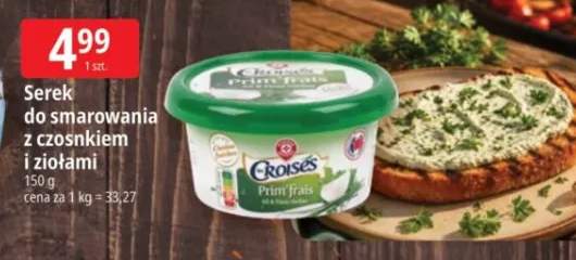 Serek do smarowania z czosnkiem i ziołami Croisés Prim'frais