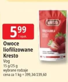 Owoce liofilizowane truskawka Kresto