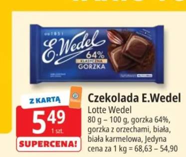 Czekolada E.Wedel gorzka 64%