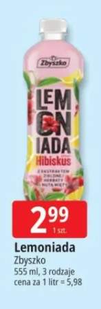 Lemoniada Zbyszko Hibiskus z ekstraktem zielonej herbaty i nutą mięty
