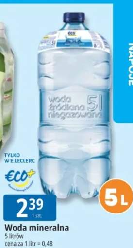 Woda źródlana niegazowana Eco+ 5l