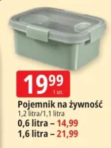 Pojemnik na żywność 1,2litra/1,1litra