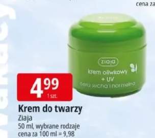 Krem do twarzy Ziaja krem oliwkowy + UV cera sucha i normalna