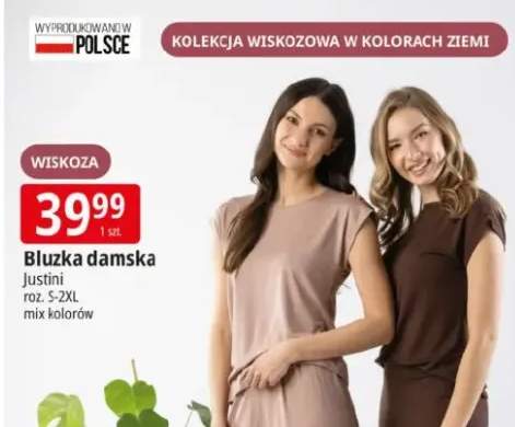 Bluzka damska Justini wiskoza mix kolorów