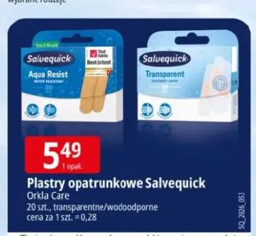 Plastry opatrunkowe Salvequick Transparent