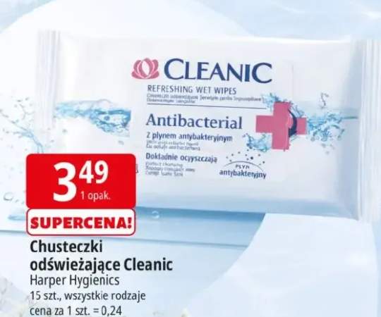 Chusteczki odświeżające Cleanic Antibacterial