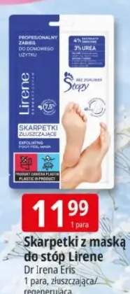Skarpetki z maską do stóp Lirene złuszczająca regenerująca