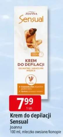 Krem do depilacji Sensual mleczko owsiane/konopie Joanna