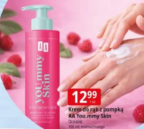 Krem do rąk z pompką AA You.mmy Skin Raspberry Zen malina/mango