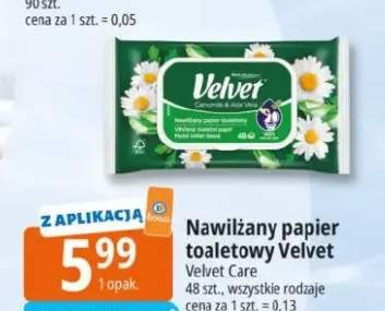 Nawilżany papier toaletowy Velvet Velvet Care