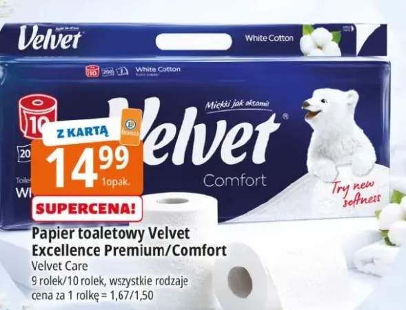 Papier toaletowy Velvet Excellence Premium Velvet Care