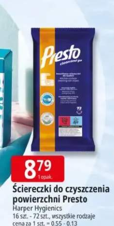 Ściereczki do czyszczenia powierzchni Presto Harper Hygienics