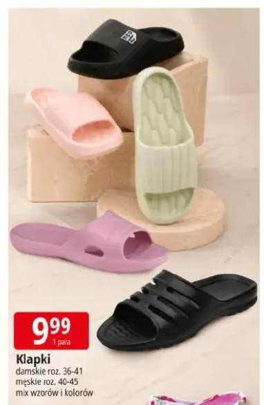 Klapki damskie roz. 36-41 męskie roz. 40-45
