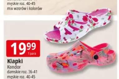 Klapki Kondor damskie roz. 36-41 męskie roz. 40-45