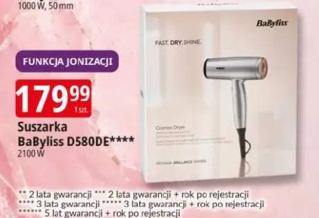 Suszarka BaByliss D580DE 2100W funkcja jonizacji