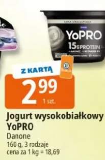 Jogurt wysokobiałkowy YoPRO Danone smak stracciatella