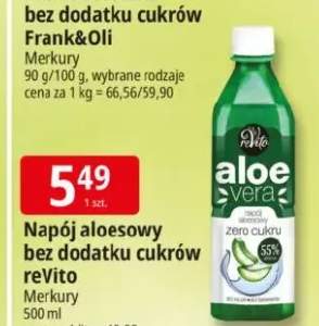 Napój aloesowy bez dodatku cukrów reVito